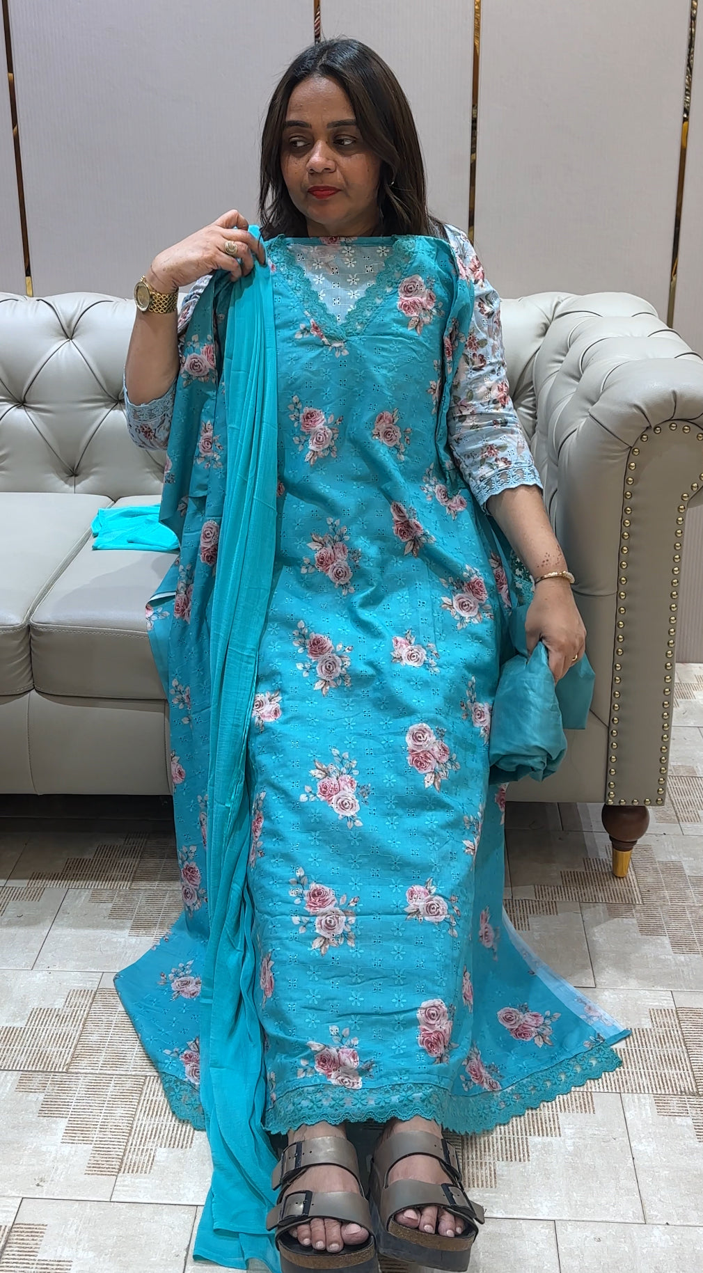 COTTON HAKOBA UNSTITCHED SALWAR SUITS - IHA 22189
