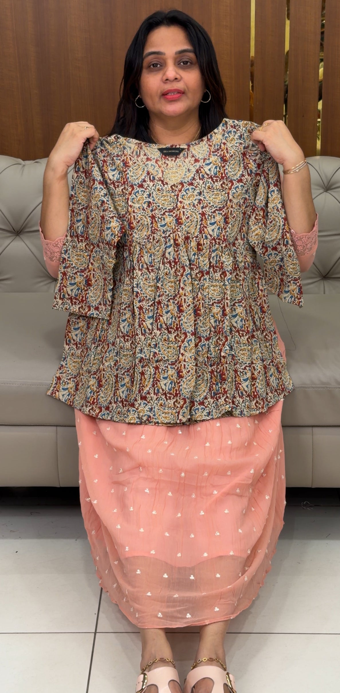 PRINTED SHORT TOPS - IHA 29051