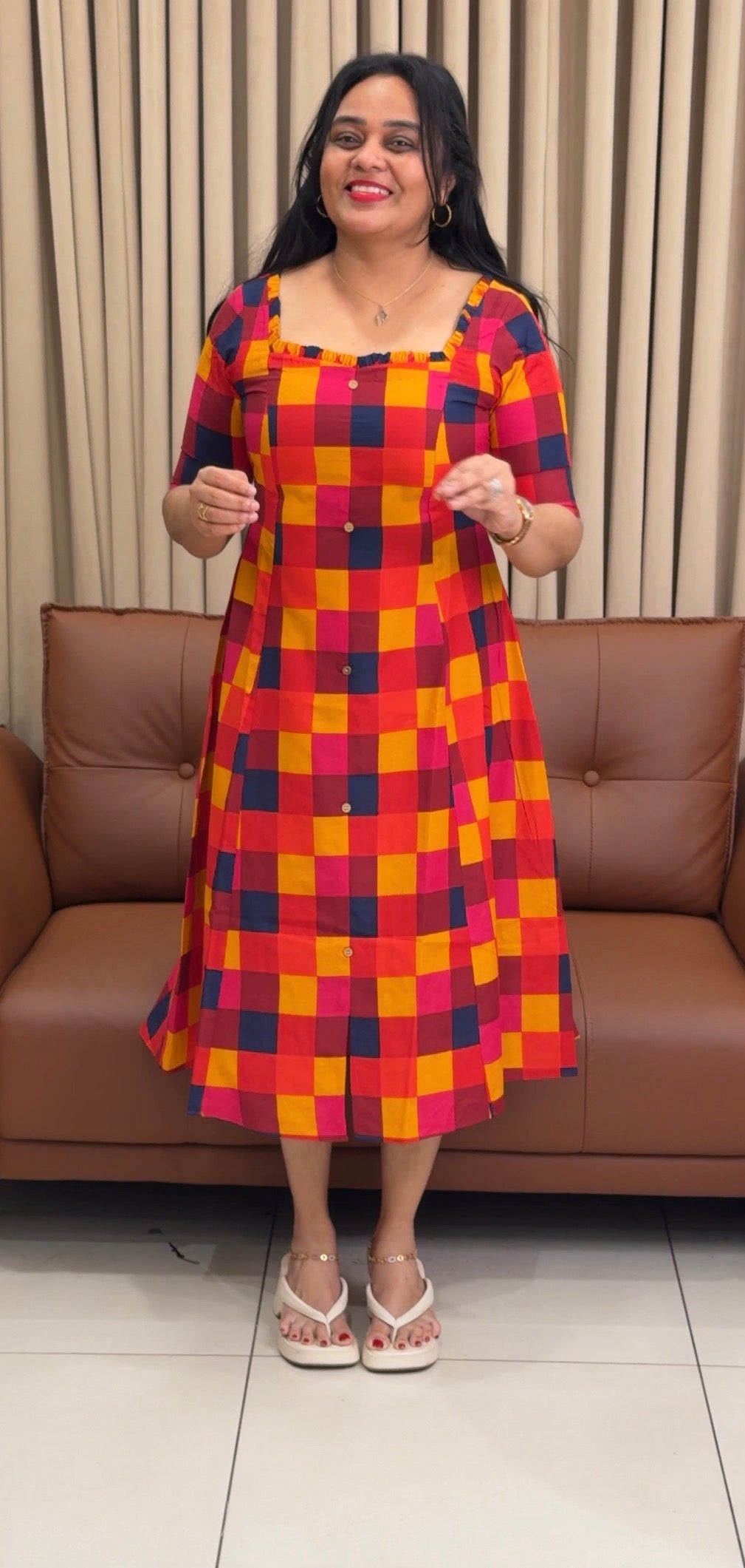 IHA'S IN-HOUSE CHECK FROCKS - IHA 34593