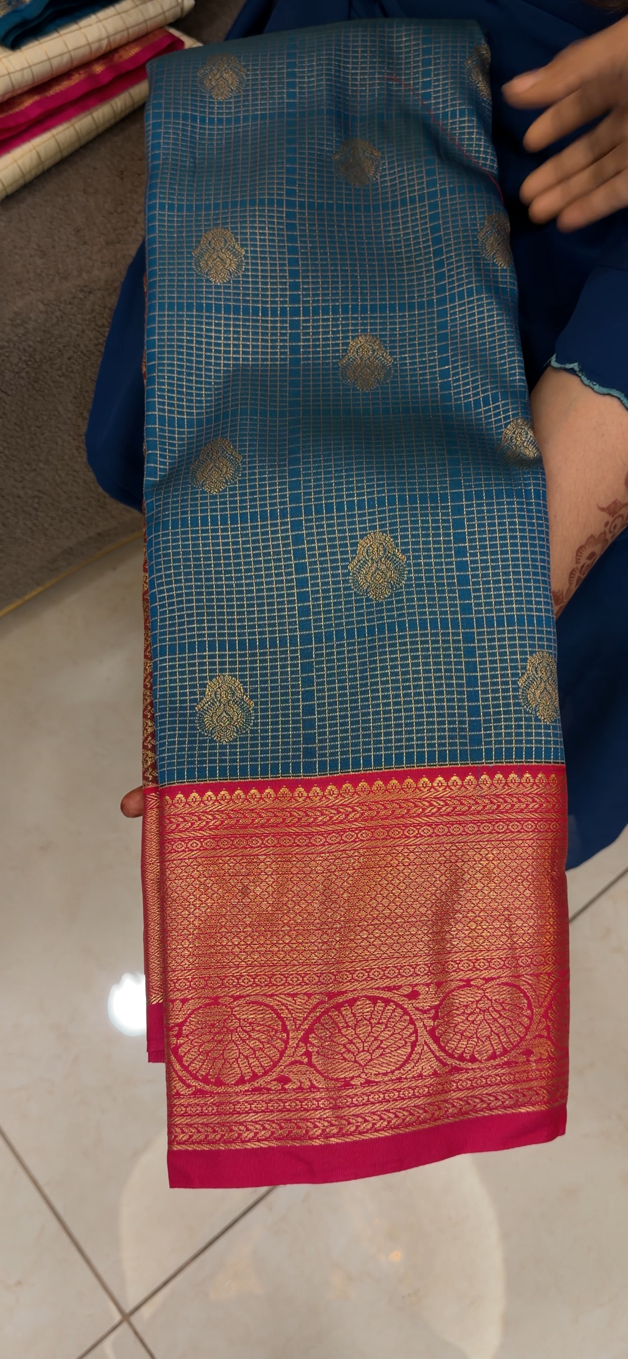 SEMI KANCHIPURAM SAREES -  IHA 33084