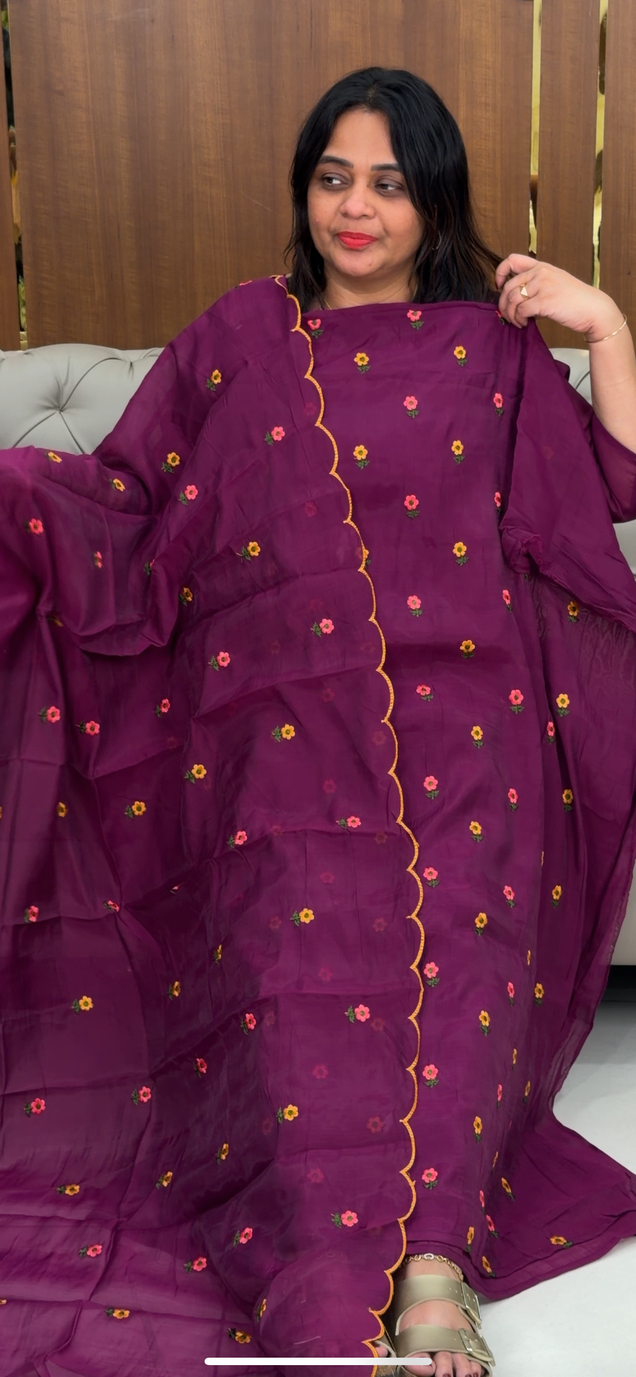 MALAI CHANDERI UNSTITCHED SALWAR SUITS - IHA 32226