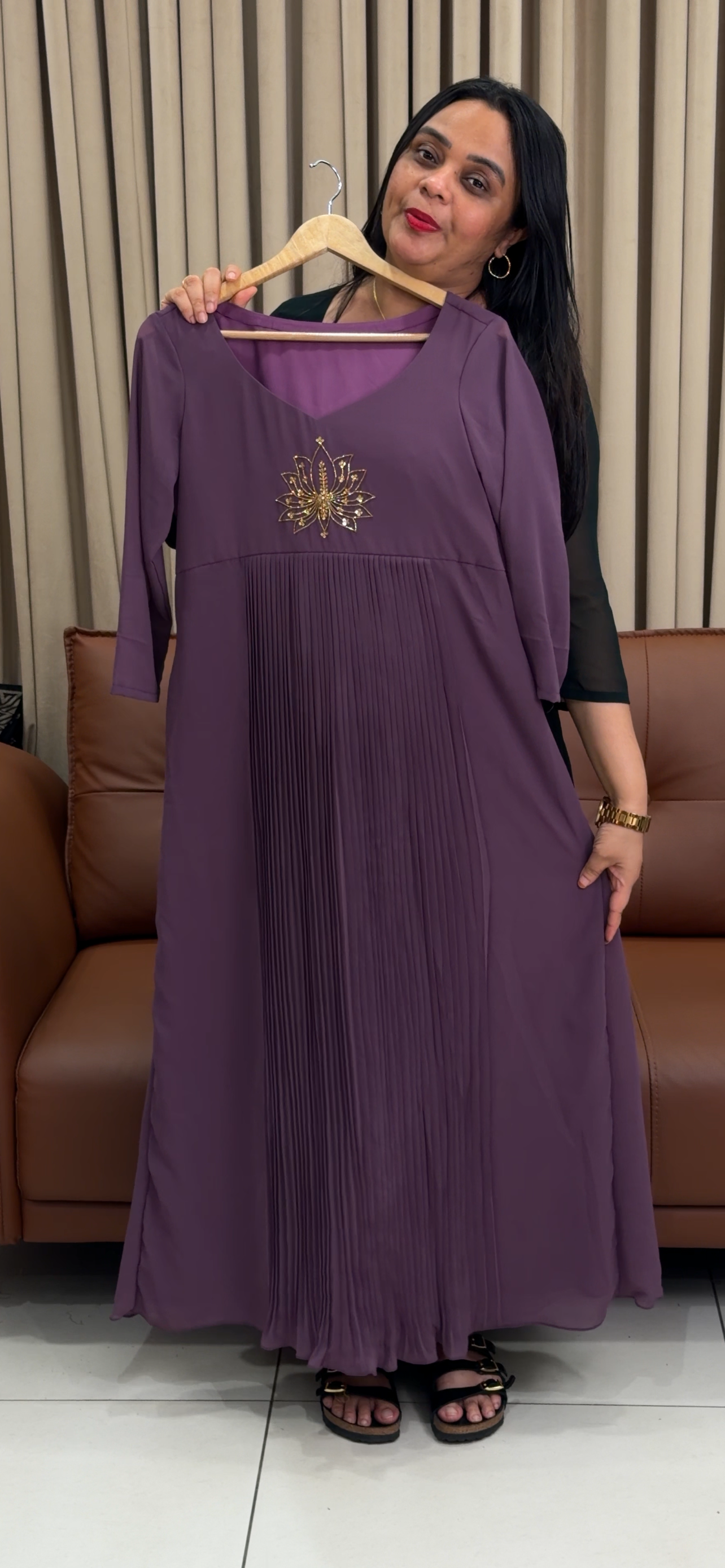 IHA'S IN-HOUSE FAUX GEORGETTE ALINE TOPS - IHA 34696
