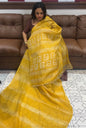 PRINTED COTTON KOTA SAREE - IHA 18014