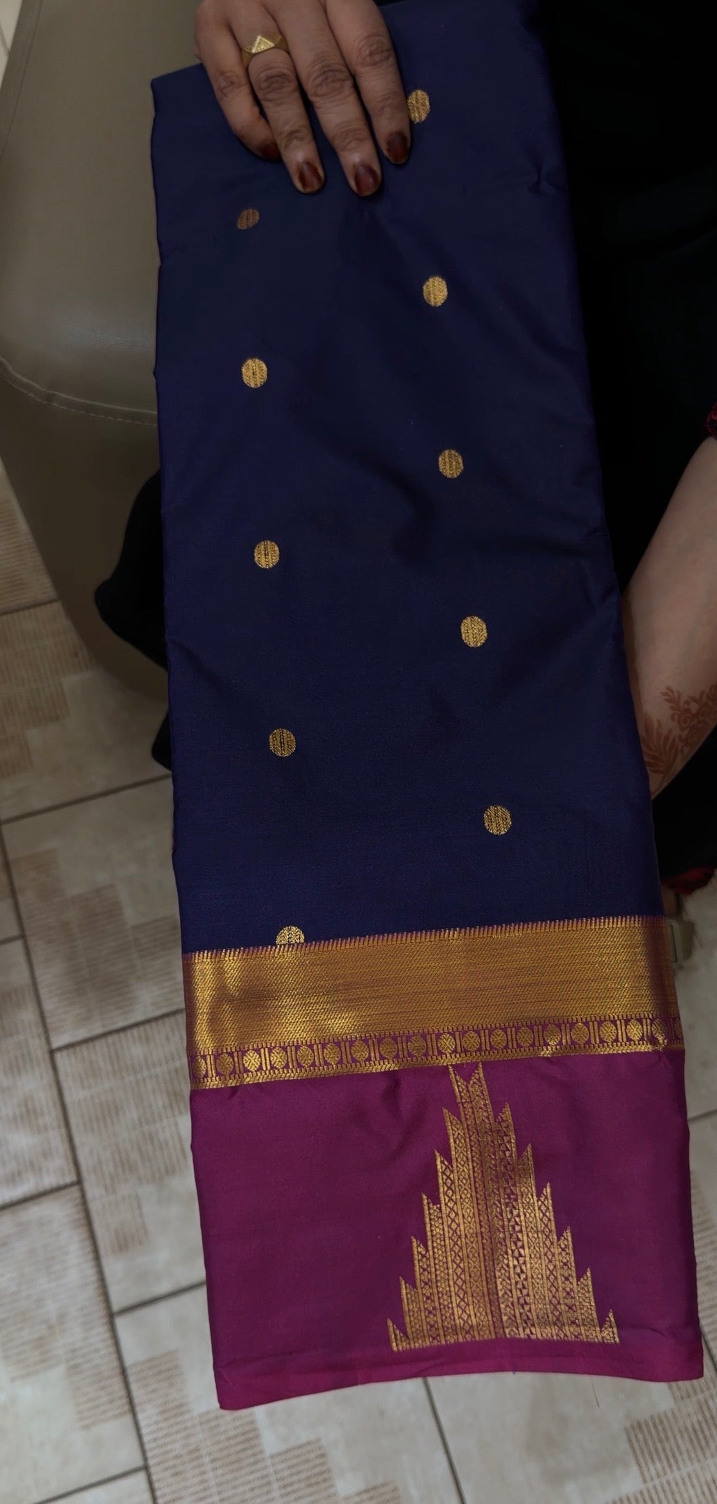 SEMI KANCHIPURAM SILK SAREES - IHA 31387