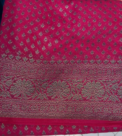 SEMI BANARASI SAREES - IHA 17281