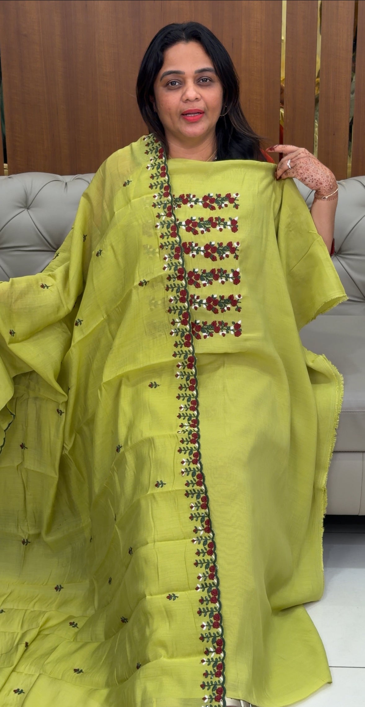 MALAI CHANDERI UNSTITCHED SALWAR SUITS - IHA 30086