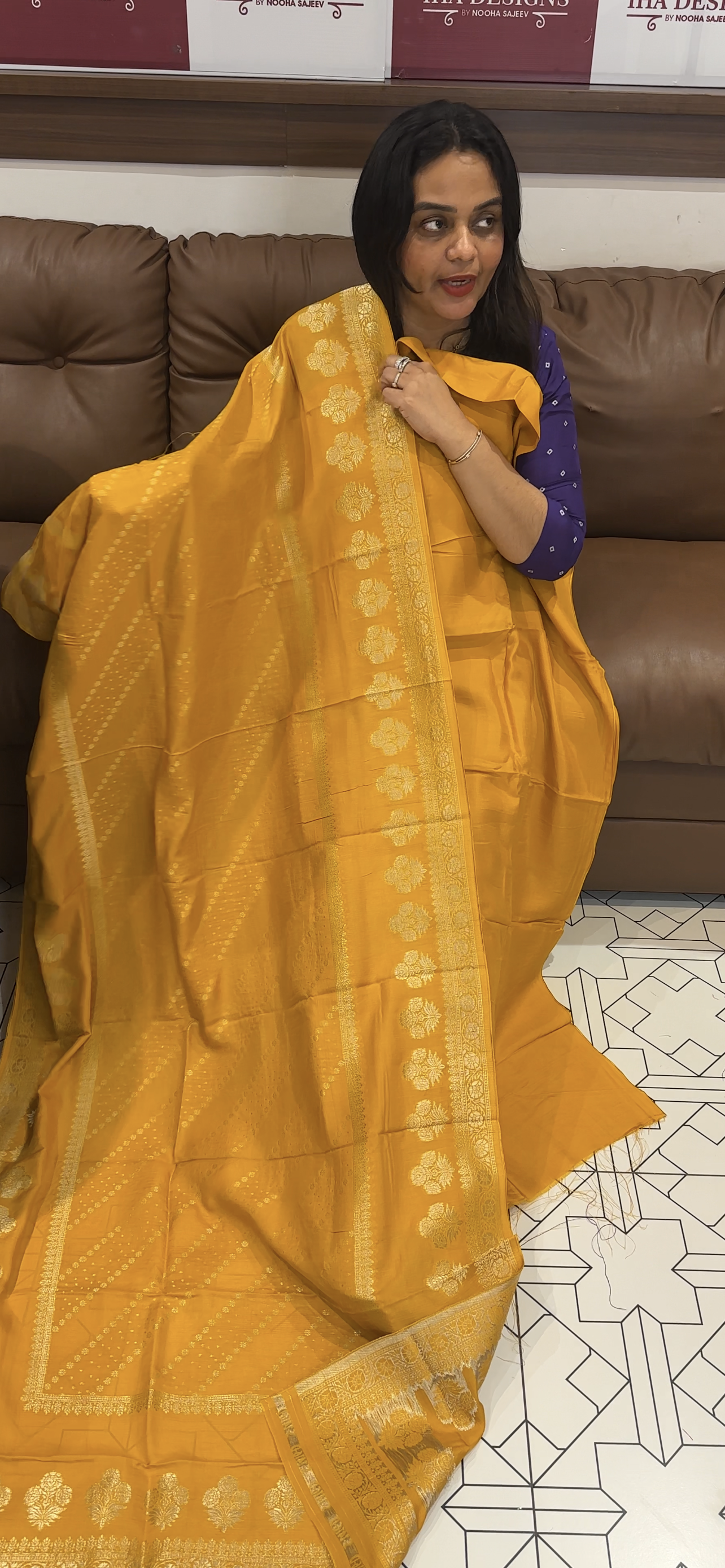 SILK BANARASI UNSTITCHED SALWAR SUITS - IHA 31263