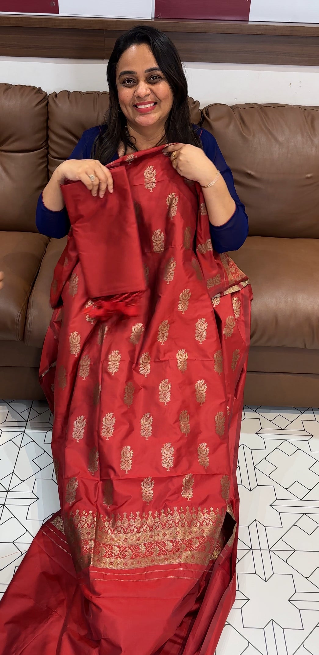 SEMI BANARASI UNSTITCHED SALWAR SUITS - IHA 28013