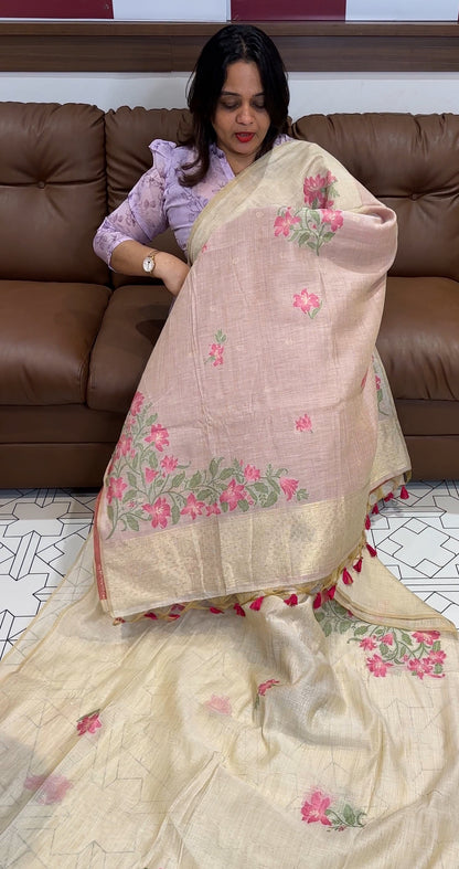 BANARASI CHANDERI  SAREES - IHA 17344