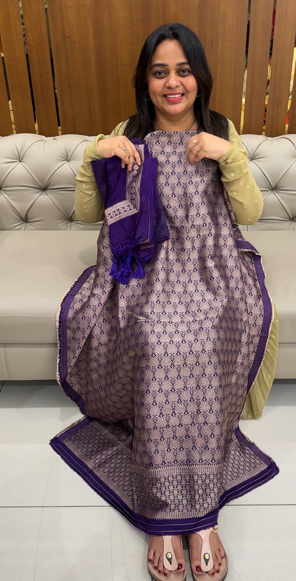 KATAN BANARASI SALWAR SUITS - IHA 27042