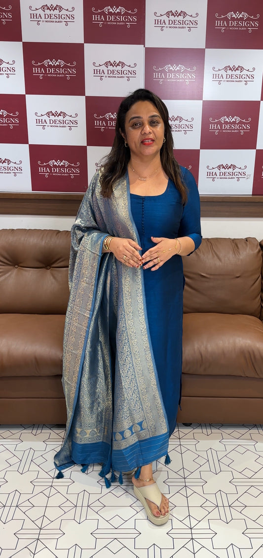 IHA'S IN-HOUSE SEMI RAW SILK UNSTITCHED SALWAR SUITS - IHA 24795