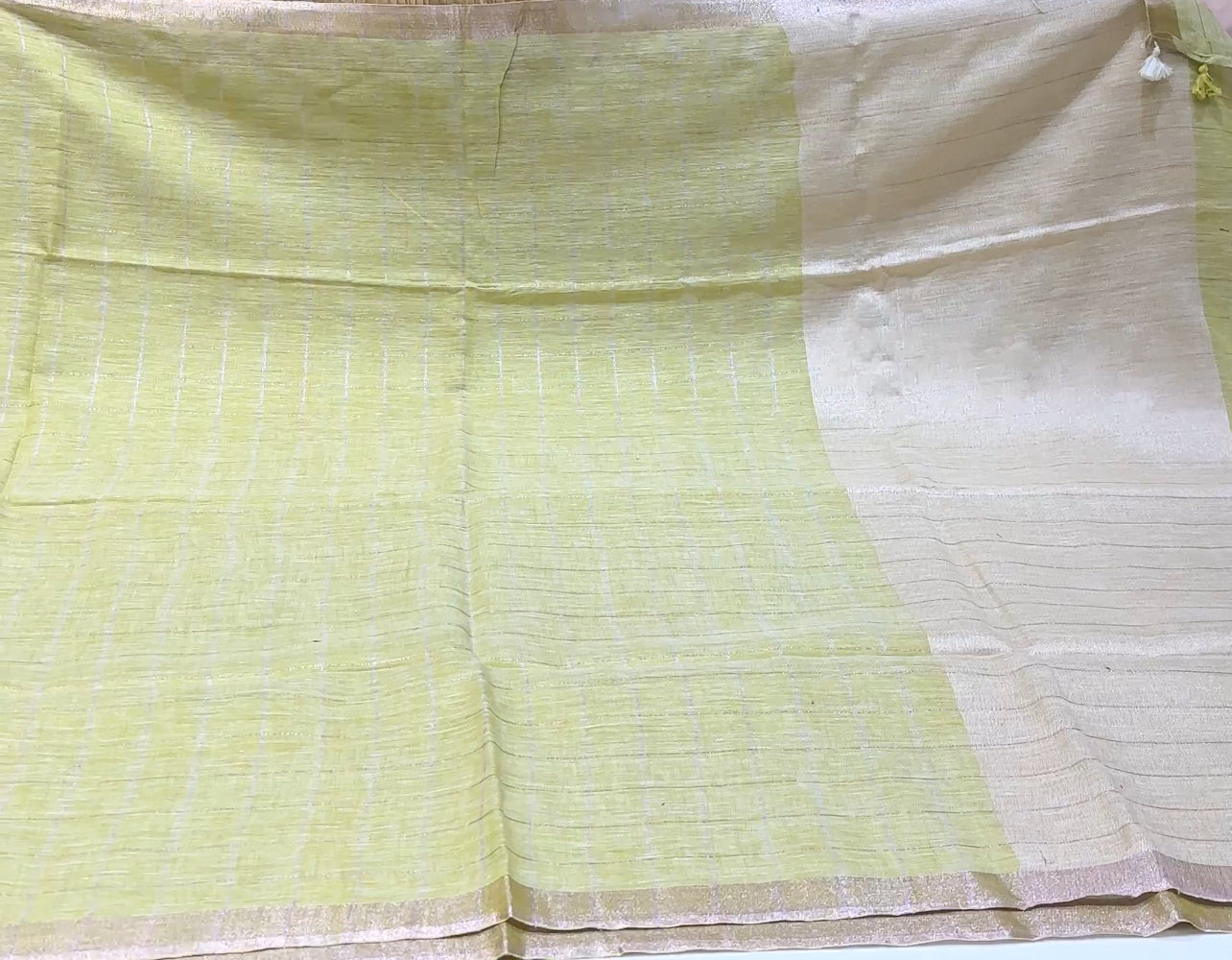 DESIGNER LINEN SAREE - IHA 16577