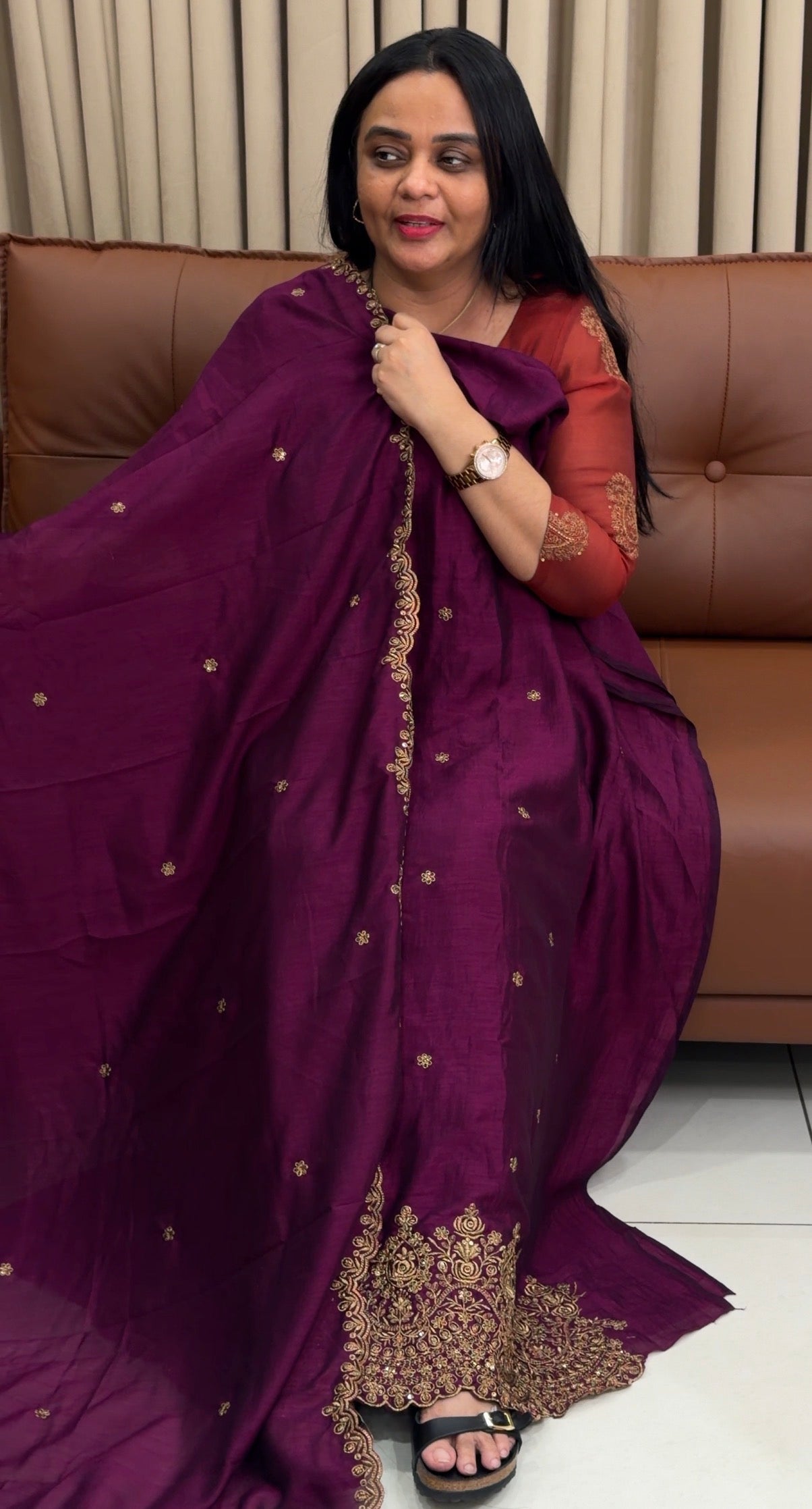 SEMI RAW SILK UNSTITCHED SALWAR SUITS - IHA 34681