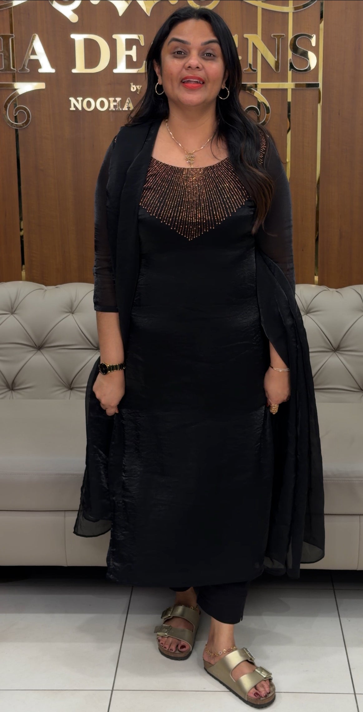 FORWARD VELVET ORGANZA TOP,BOTTOM AND DUPATTA - IHA 30657