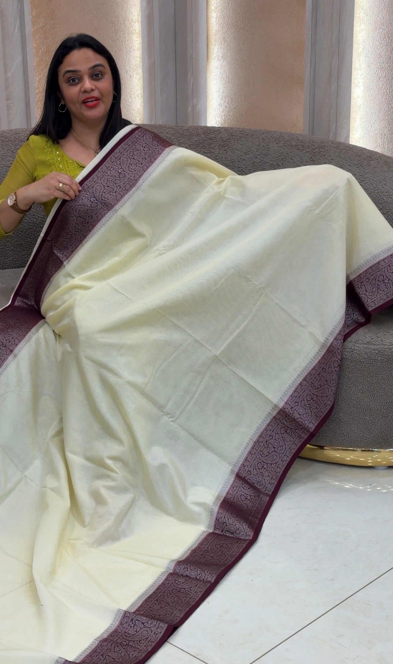 SEMI BANARASI SAREES - IHA 33226