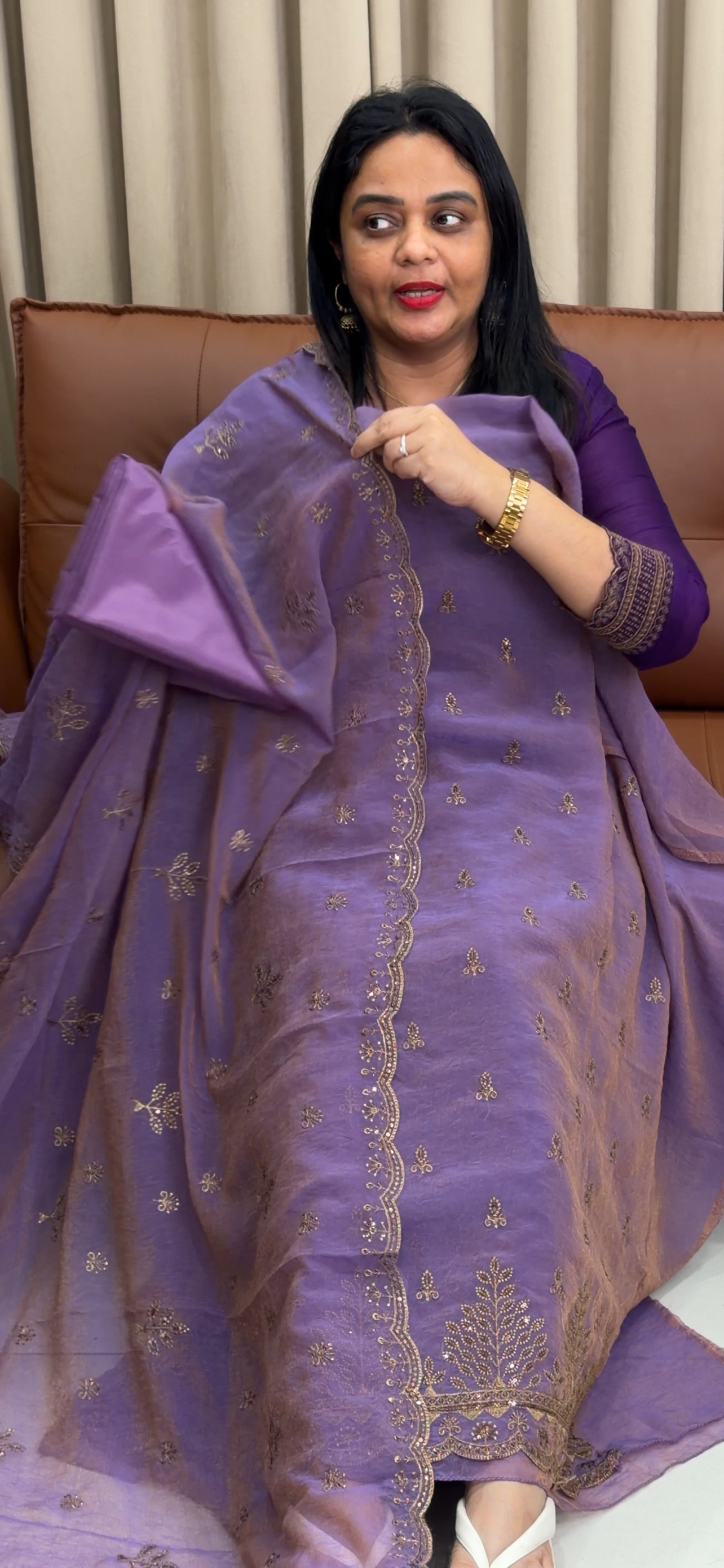 CRUSHED SILK UNSTITCHED SALWAR SUITS - IHA 34190