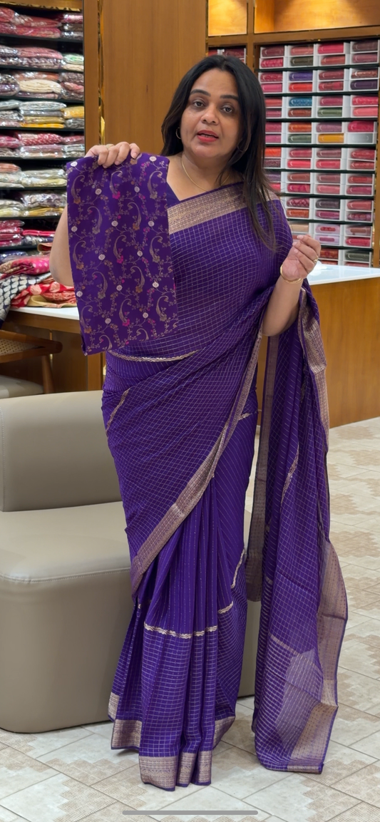 DESIGNER CRAPE SAREES - IHA 29017