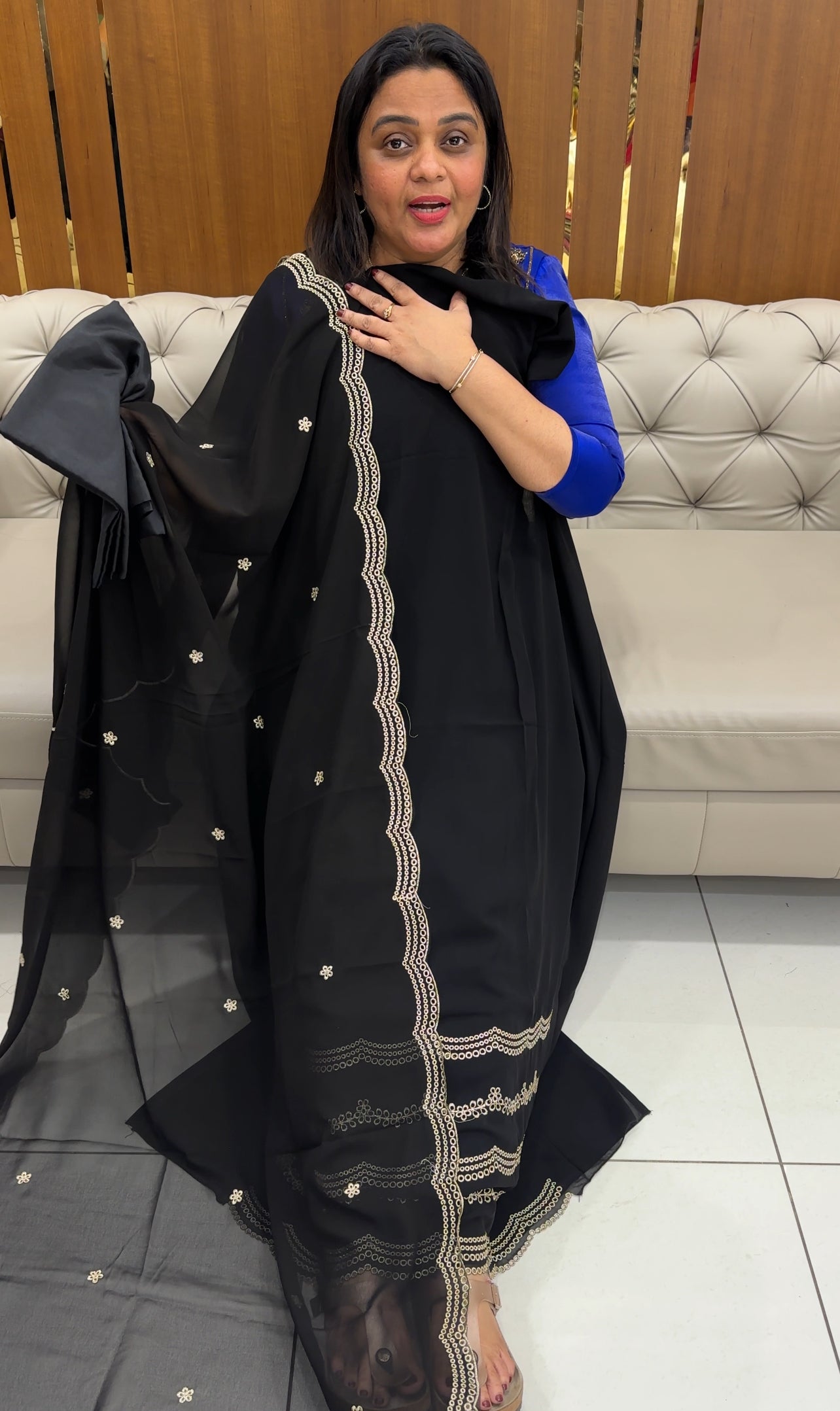 FAUX GEORGETTE UNSTITCHED SALWAR SUITS -IHA 27102