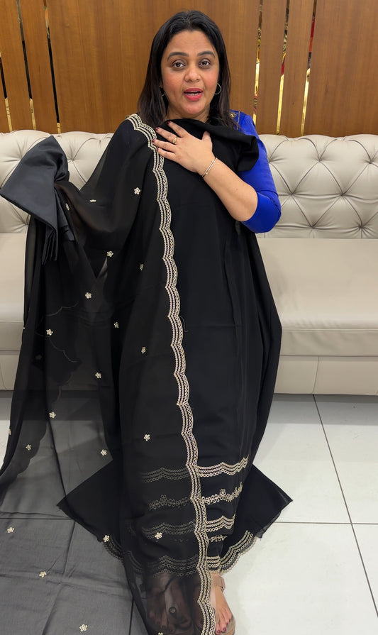 FAUX GEORGETTE UNSTITCHED SALWAR SUITS -IHA 27102