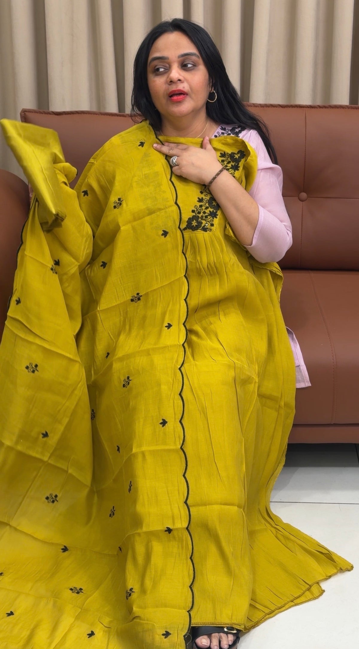 MUL CHANDERI UNSTITCHED SALWAR SUITS - IHA 35218