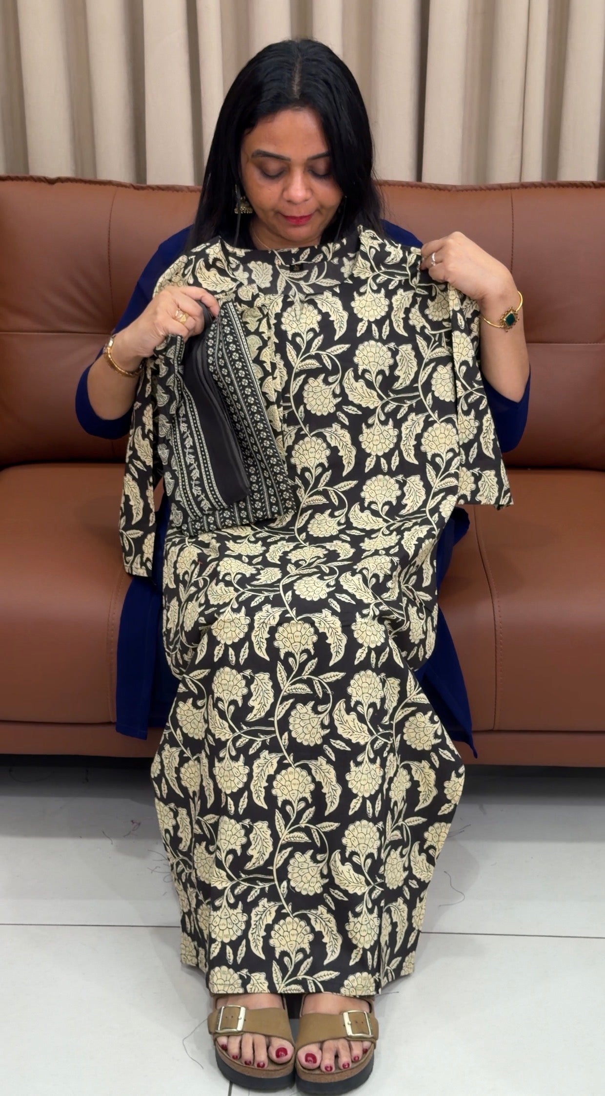 PRINTED COTTON TOP,BOTTOM AND DUPATTA - IHA 33631