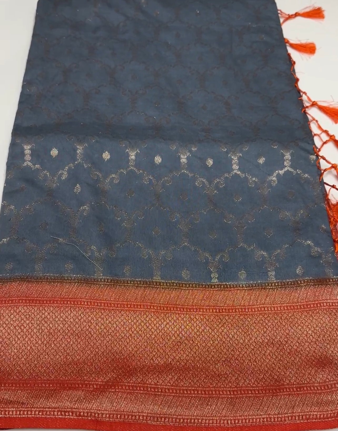 SEMI BANARASI SAREES - IHA 17458