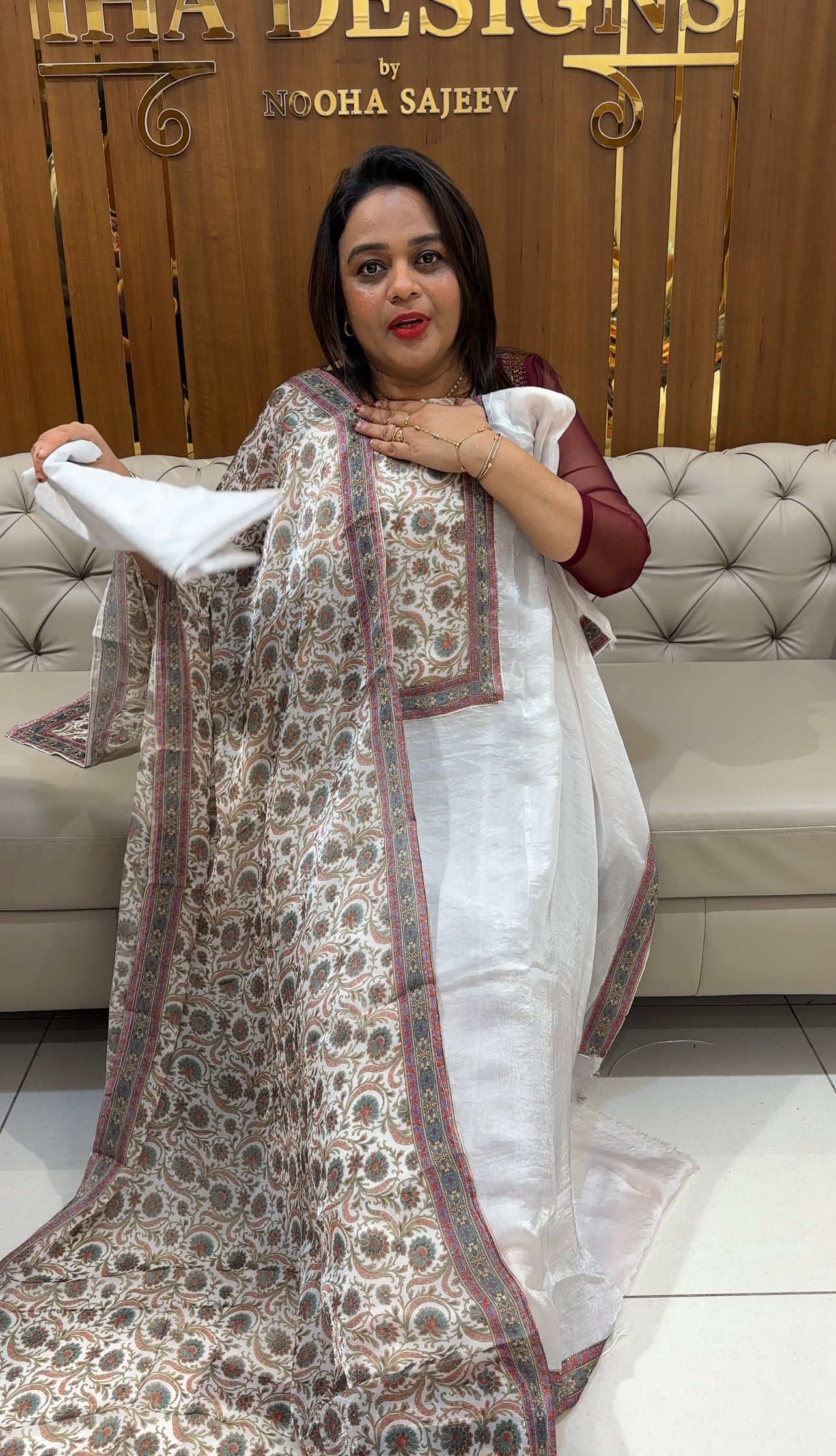 FORWARD VELVET ORGANZA UNSTITCHED SALWAR SUITS - IHA 25002