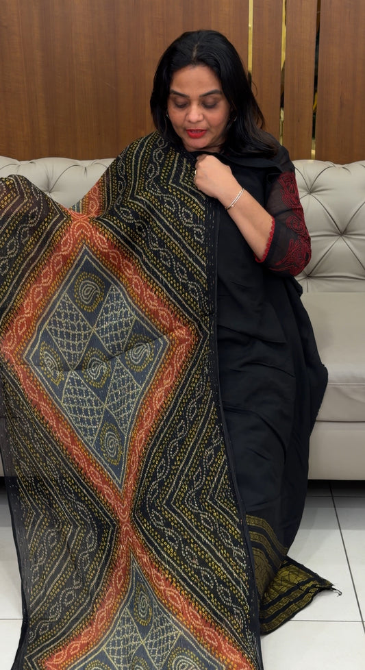 MUL CHANDERI UNSTITCHED SALWAR SUITS - IHA 32138