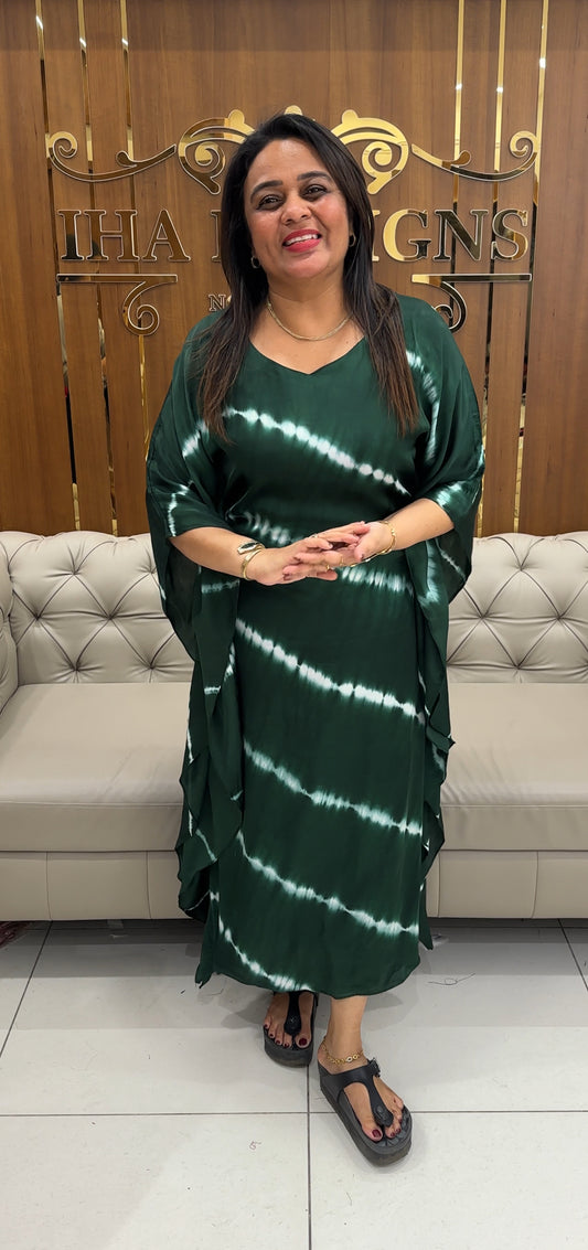 IHA'S IN-HOUSE MODAL SILK KAFTAN TOPS - IHA 25775