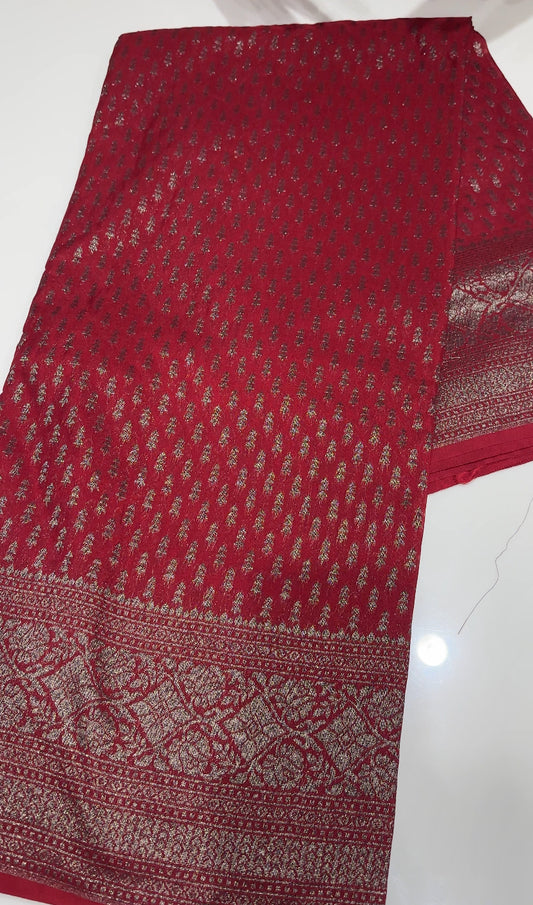 SEMI BANARSI SAREES - IHA 27121