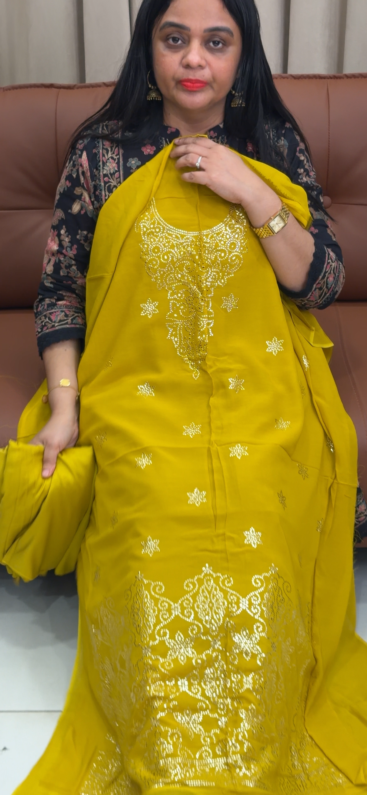 GEORGETTE UNSTITCHED SALWAR SUITS - IHA 35768