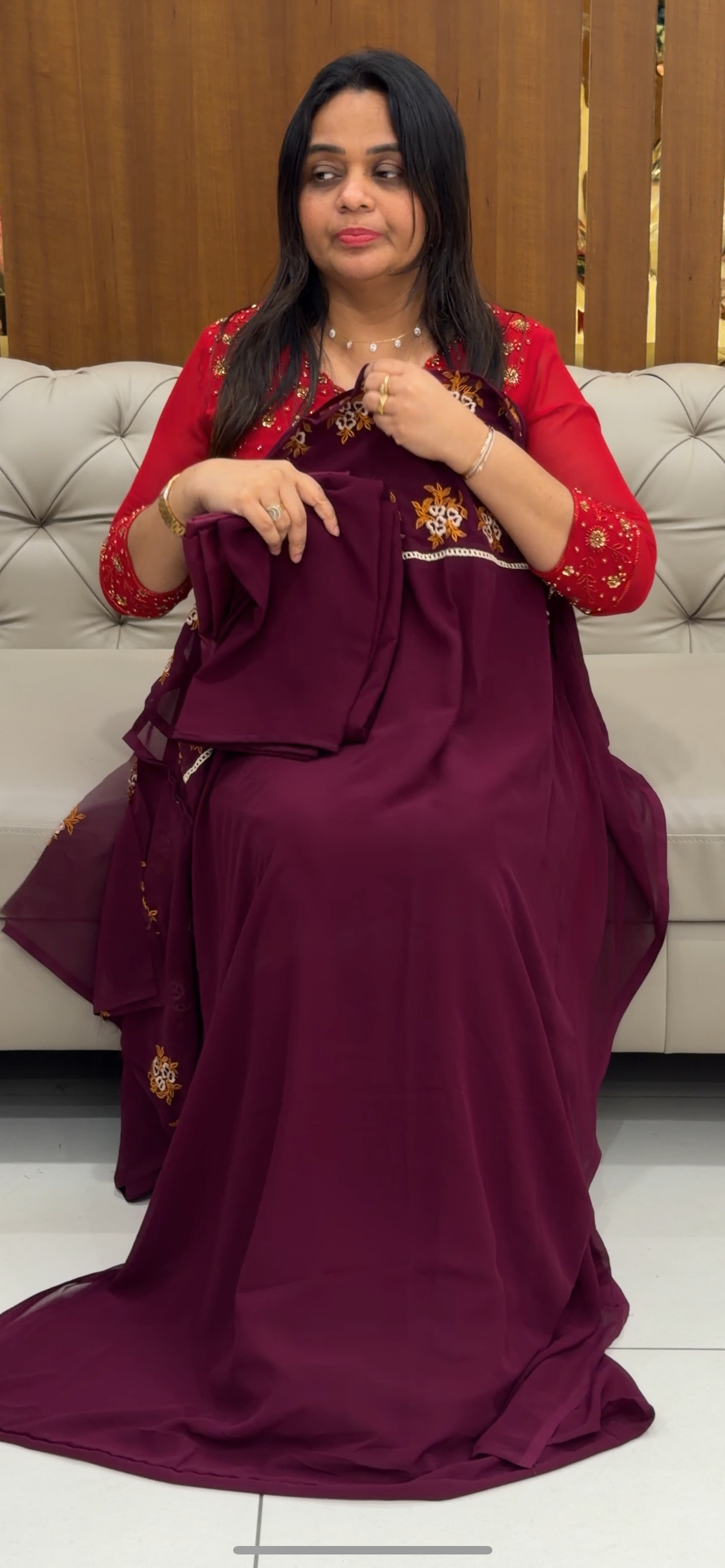 FAUX GEORGETTE UNSTITCHED SALWAR SUITS - IHA 28762