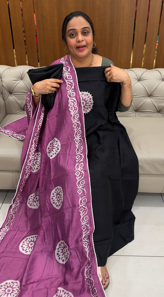 SEMI RAW SILK UNSTITCHED SALWAR SUITS - IHA 27643