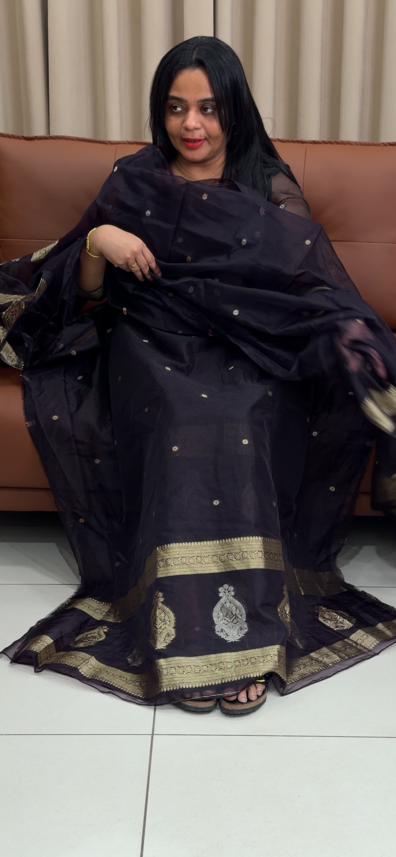 ORGANZA UNSTITCHED SALWAR SUITS - IHA 35267
