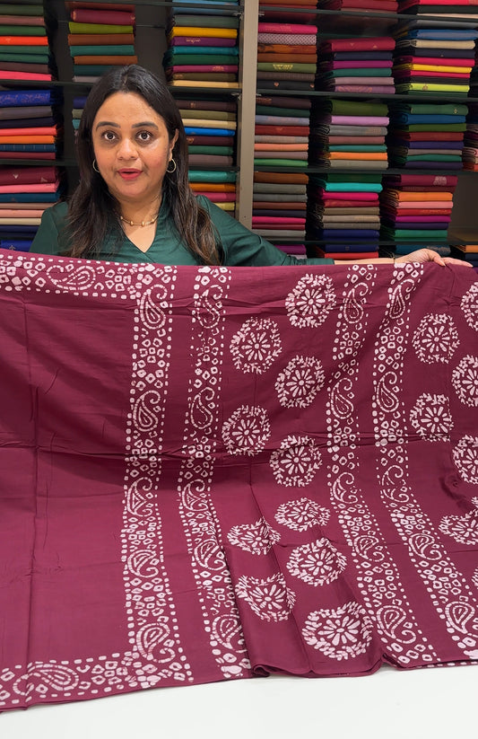 BATIK  PRINTED SAREES - IHA 27297