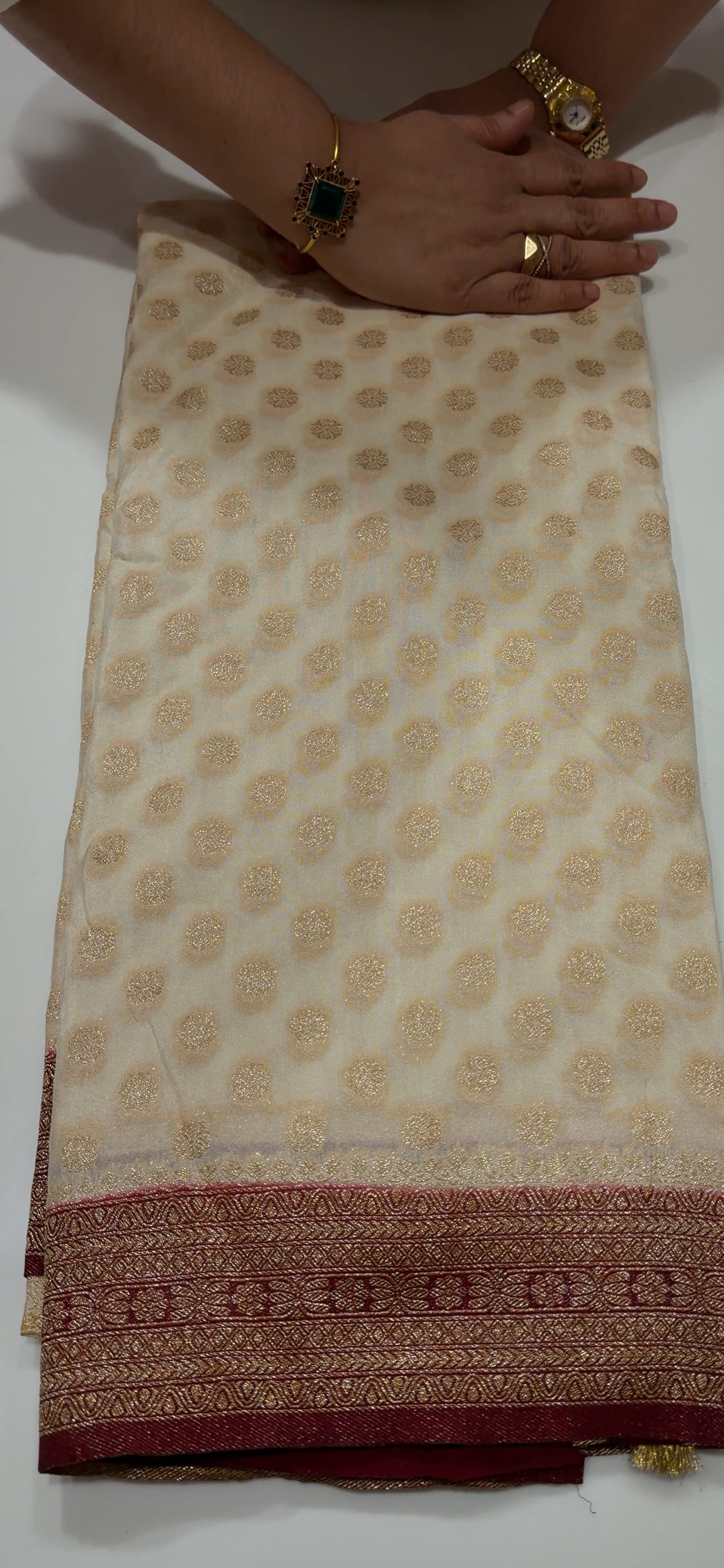 SEMI BANARASI SAREES - IHA 34535