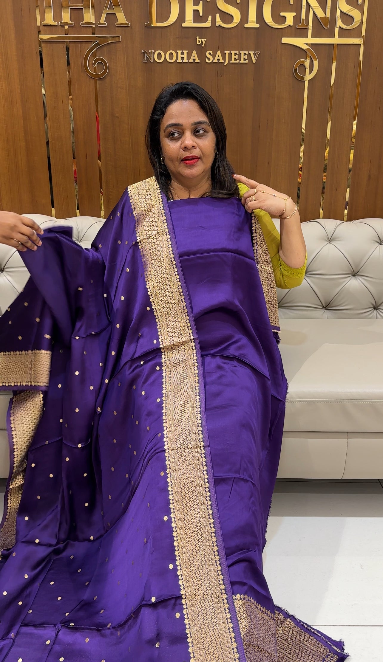 SILK BANARASI UNSTITCHED SALWAR SUITS - IHA 25027