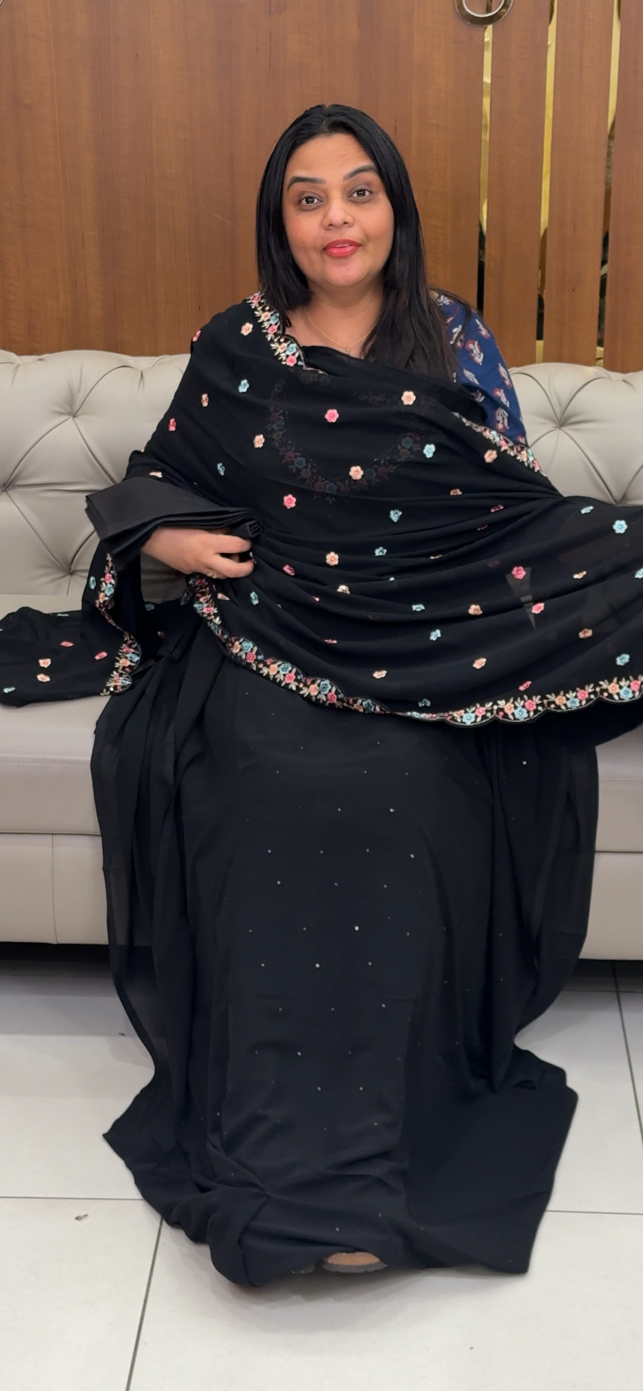 FAUX GEORGETTE UNSTITYCHED SALWAR SUITS - IHA 31956