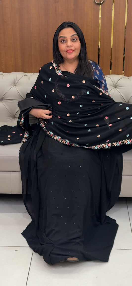 FAUX GEORGETTE UNSTITYCHED SALWAR SUITS - IHA 31956