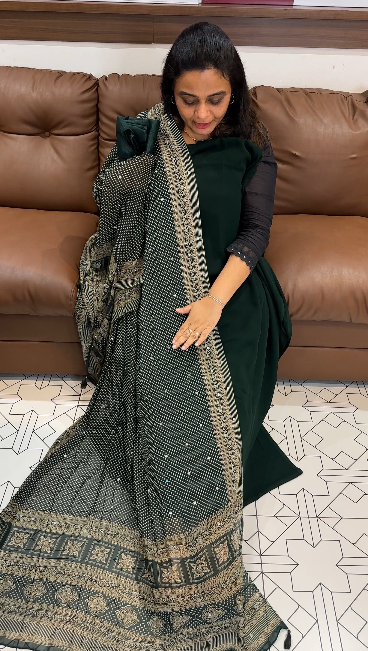 GEORGETTE UNSTITCHED SALWAR SUITS - IHA 27925