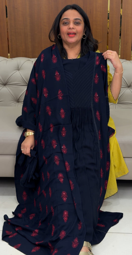 RAYON TOP , BOTTOM AND DUPATTA - IHA 29879