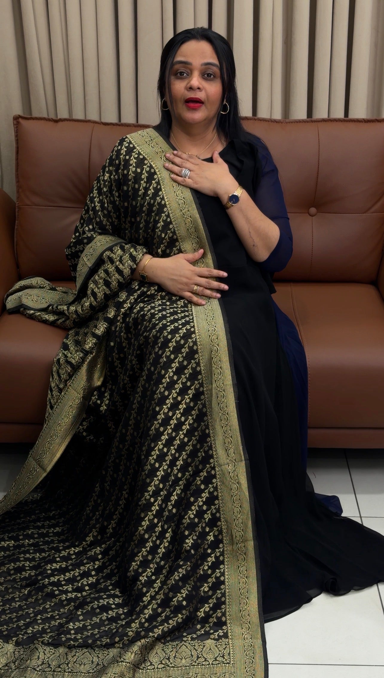 IHA'S IN-HOUSE GEORGETTE GOWN AND DUPATTA - IHA 34669