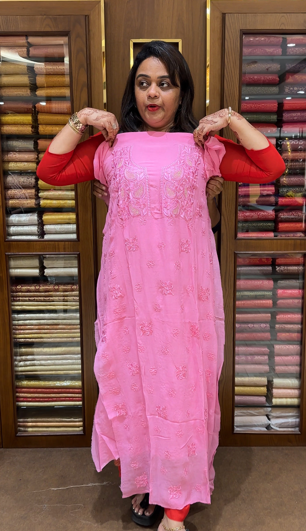 LUCKNOWI UNSTITCHED SALWAR SUITS - IHA 23686