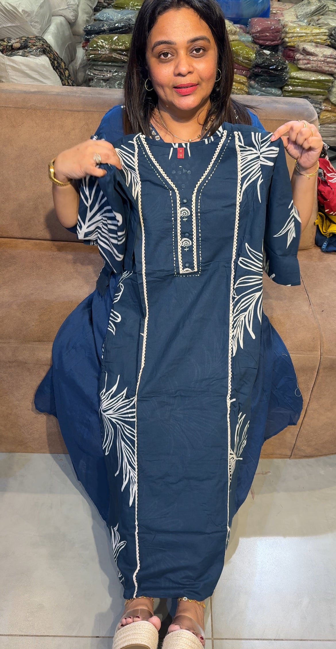 COTTON PRINTED TOP,BOTTOM  AND DUPATTA - IHA 26835