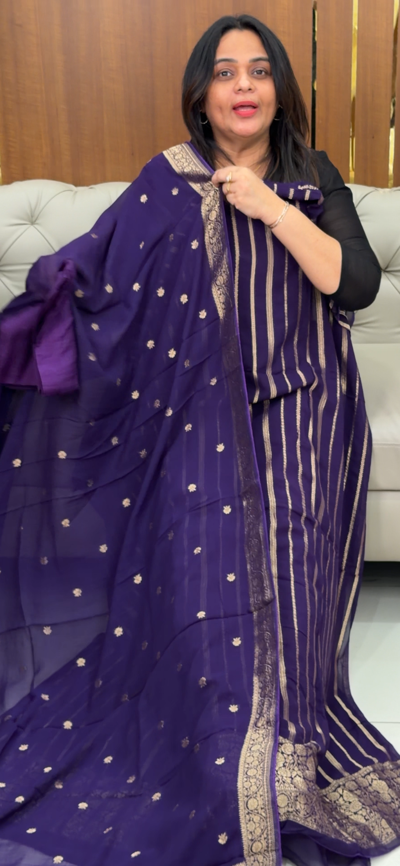 VISCOSE GEORGETTE UNSTITCHED SALWAR SUITS - IHA 29030