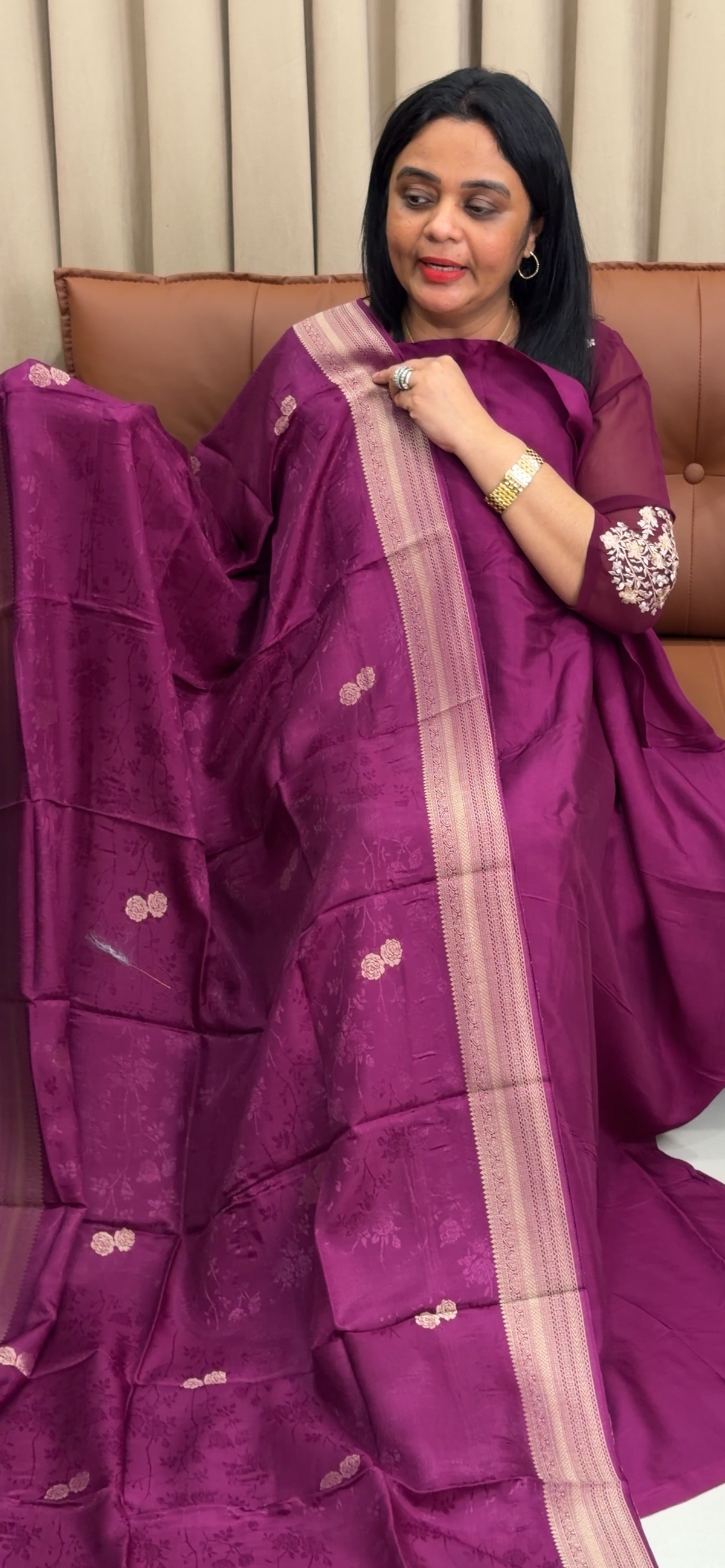 SILK BANARASI UNSTITCHED SALWAR SUITS - IHA 35800