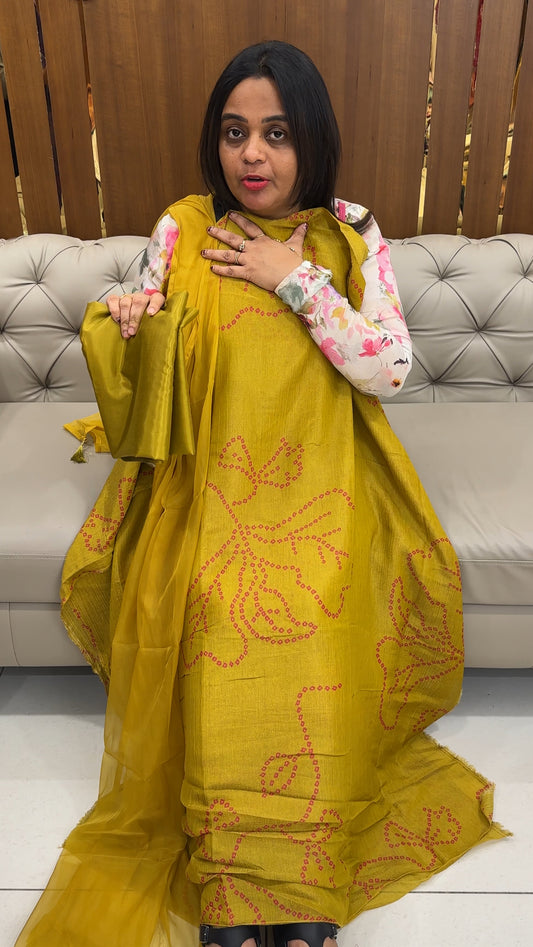 CRUSHED TISSUE UNSTITCHED SALWAR SUITS - IHA 26102