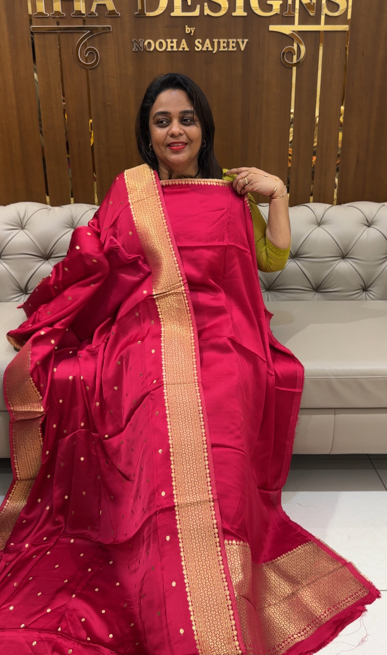 SILK BANARASI UNSTITCHED SALWAR SUITS - IHA 25027