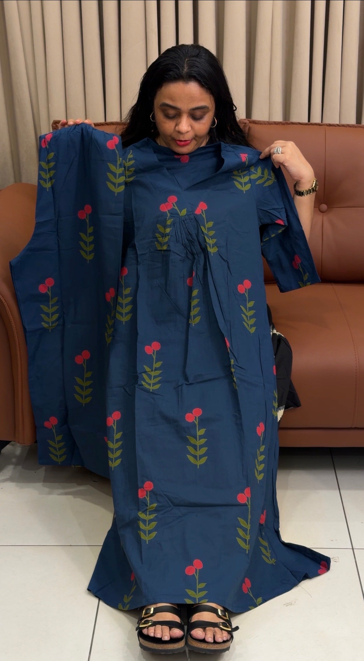 PRINTED COTTON TOP AND BOTTOM - IHA 34880