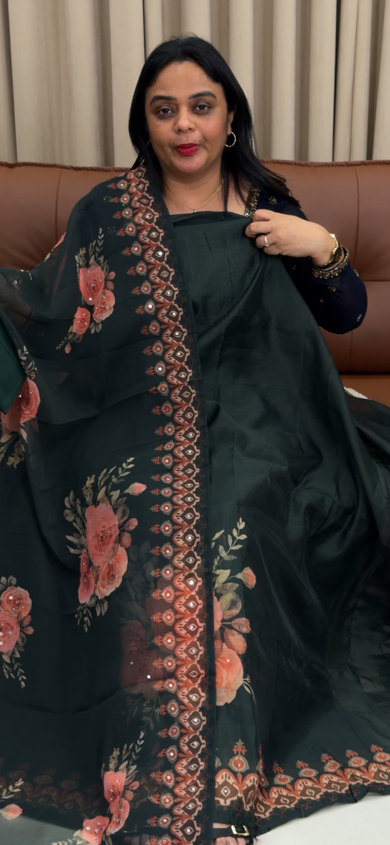 MUL CHANDERI UNSTITCHED SALWAR SUITS - IHA 34240